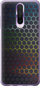 Чехол на Xiaomi Redmi K30 Переливающиеся соты 498t-1836 (Черный)
