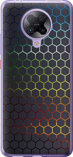 Чехол на Xiaomi Redmi K30 Pro Переливающиеся соты 498t-1899 (Черный)