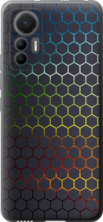 Чохол на Xiaomi 12 Lite Переливаючі соти 498u-2579 (Чорний)
