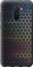 Чехол на Xiaomi Pocophone F1 Переливающиеся соты 498t-1556 (Черный)