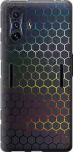 Чохол на Xiaomi Poco F4 GT Переливаючі соти 498u-2958 (Чорний)