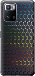 Чохол на Xiaomi Poco X3 GT Переливаються соти 498u-2511 (Чорний)