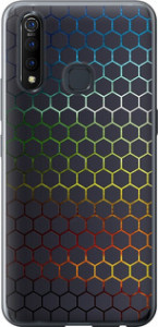 Чехол на Vivo Z5X Переливающиеся соты 498u-1765 (Черный)