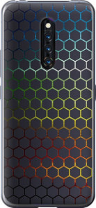 Чехол на Vivo X27 Pro Переливающиеся соты 498u-1772 (Черный)
