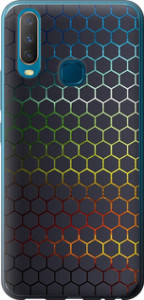 Чехол на Vivo Y17 Переливающиеся соты 498u-1447 (Черный) для Vivo Y15 