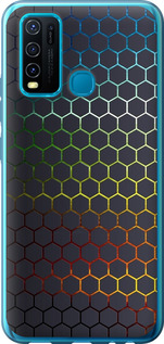 Чехол на Vivo Y30 Переливающиеся соты 498u-2154 (Черный)