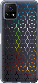 Чехол на Vivo Y52S Переливающиеся соты 498u-2242 (Черный)