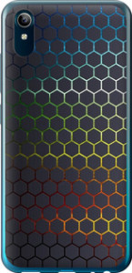 Чехол на Vivo Y91C Переливающиеся соты 498u-1762 (Черный)