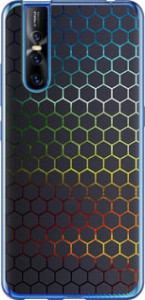 Чехол на Vivo V15 pro Переливающиеся соты 498u-1763 (Черный)