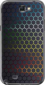 Чехол на Samsung Galaxy Note 2 N7100 Переливающиеся соты 498u-17 (Черный)