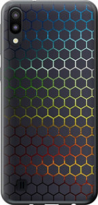 Чехол на Samsung Galaxy M10 Переливающиеся соты 498t-1661 (Черный)