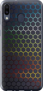 Чехол на Samsung Galaxy M20 Переливающиеся соты 498u-1660 (Черный)