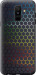 Чехол на Samsung Galaxy A6 Plus 2018 Переливающиеся соты 498t-1495 (Черный)