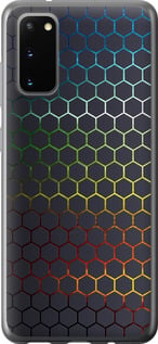 Чехол на Samsung Galaxy S20 Переливающиеся соты 498u-1824 (Черный)