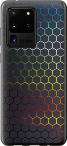 Чехол на Samsung Galaxy S20 Ultra Переливающиеся соты 498t-1831 (Черный)