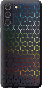 Чехол на Samsung Galaxy S21 FE Переливающиеся соты 498u-2302 (Черный)