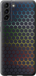Чохол на Samsung Galaxy S21 Plus Переливаються соти 498t-2115 (Чорний)