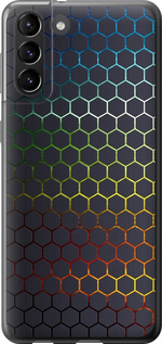 Чохол на Samsung Galaxy S21 Plus Переливаються соти 498u-2115 (Чорний)