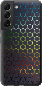 Чехол на Samsung Galaxy S22 Переливающиеся соты 498u-2494 (Черный)