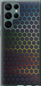 Чохол на Samsung Galaxy S22 Ultra Переливаючі соти 498u-2500 (Чорний)