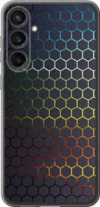 Чехол на Samsung Galaxy S23 FE Переливающиеся соты 498u-3136 (Черный)