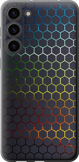 Чехол на Samsung Galaxy S23 Plus Переливающиеся соты 498u-2905 (Черный)