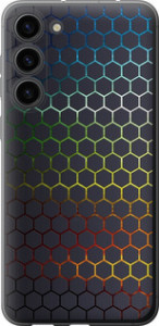 Чехол на Samsung Galaxy S23 Plus Переливающиеся соты 498u-2905 (Черный)