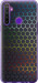 Чехол на Realme 5 Переливающиеся соты 498t-1862 (Черный)