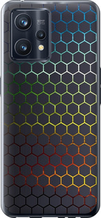 Чехол на Realme 9 Переливаються соти 498u-2866 (Black)