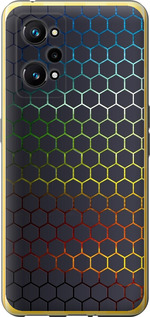Чохол на Realme GT Neo 3T Переливчасті соти 498u-2960 (Чорний)