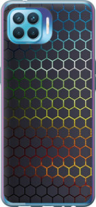 Чехол на Oppo A93 Переливающиеся соты 498t-2185 (Черный)