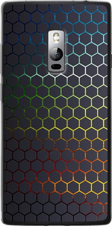 Чехол на OnePlus 2 Переливающиеся соты 498u-386 (Черный)