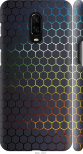Чохол на OnePlus 6T Переливаються соти 498m-1587 (Black)