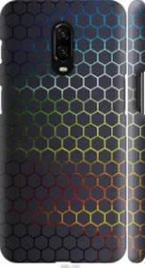 Чохол на OnePlus 6T Переливаються соти 498m-1587 (Black)
