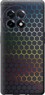 Чохол на OnePlus 11R Переливаються соти 498u-2939 (Чорний)