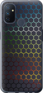 Чохол на OnePlus Nord N100 Переливаючі соти 498u-2130 (Чорний)