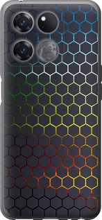 Чехол на OnePlus Ace Racing Переливающиеся соты 498u-2955 (Черный)