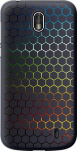 Чехол на Nokia 1 Переливающиеся соты 498u-1373 (Черный)