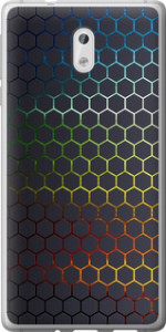 Чехол на Nokia 3 Переливающиеся соты 498t-818 (Черный)