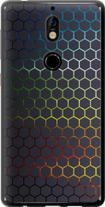 Чехол на Nokia 7 Переливающиеся соты 498u-1367 (Черный)
