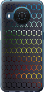 Чехол на Nokia X20 Переливающиеся соты 498u-2532 (Черный)