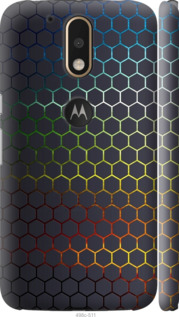Чохол на Motorola MOTO G4 PLUS Переливаються соти 498m-953 (Чорний)