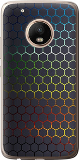 Чехол на Motorola Moto G5 PLUS Переливающиеся соты 498u-1038 (Черный)