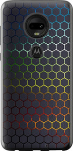 Чехол на Motorola Moto G7 Переливающиеся соты 498u-1614 (Черный) для Motorola Moto G7