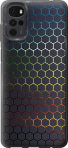 Чехол на Motorola G22 Переливающиеся соты 498u-2681 (Черный)