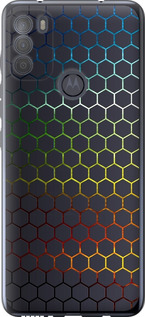 Чехол на Motorola G50 Переливающиеся соты 498u-2354 (Черный)