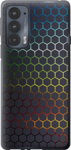 Чохол на Motorola Edge 20 Переливаються соти 498u-2497 (Чорний)