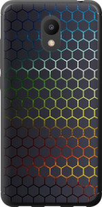 Чехол на Meizu M6 Переливающиеся соты 498t-1349 (Черный)