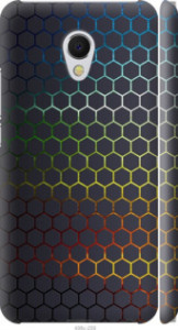 Чехол на Meizu MX6 Переливающиеся соты 498m-259 (Черный)