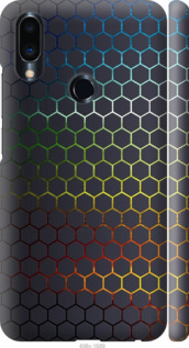 Чехол на Meizu Note 9 Переливающиеся соты 498m-1689 (Черный)